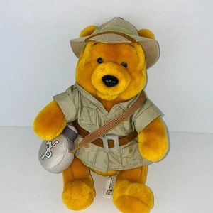 WDW Walt Disney World Winnie Character Plush Safari Hiking Explorer Pooh Bear